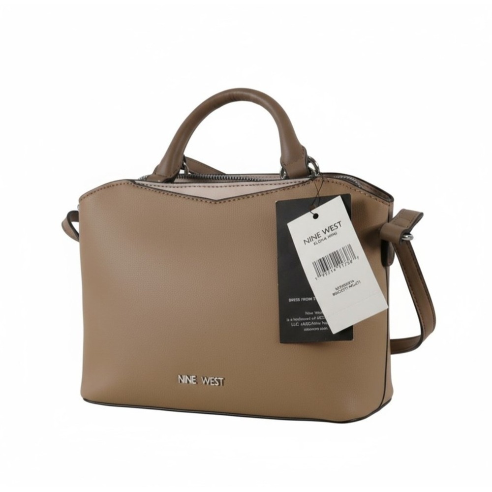 Nine West Tan Shoulder Bag Crossbody NWT Vegan Leather Medium‎ Purse